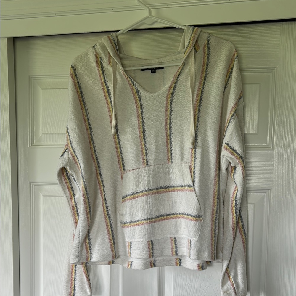 Ocean Drive Cozy White Knit Hoodie